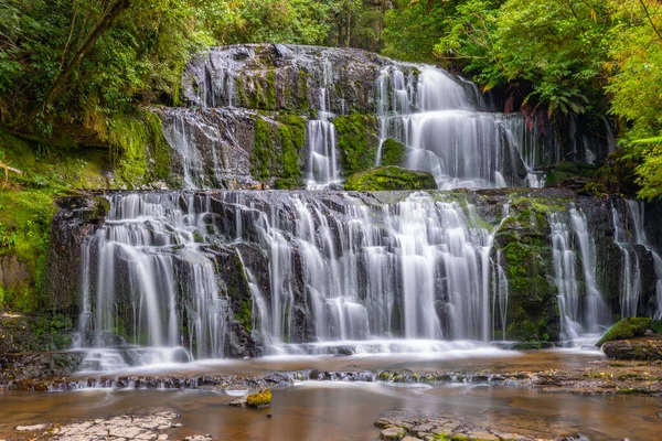Purakaunui Falls Catlins Region New Zealand — Stock fotografie