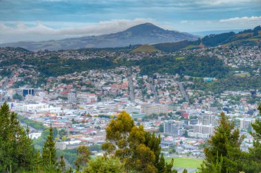 Yeni Zelanda, Dunedin şehir merkezinin hava görüntüsü