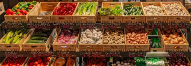 Christchurch, Yeni Zelanda 'da satılık sebzeler