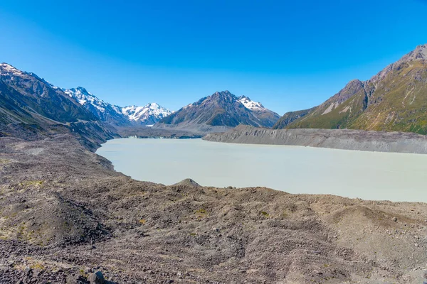 Geleira Tasman Lago Tasman Parque Nacional Aoraki Cook Nova Zelândia — Fotografia de Stock