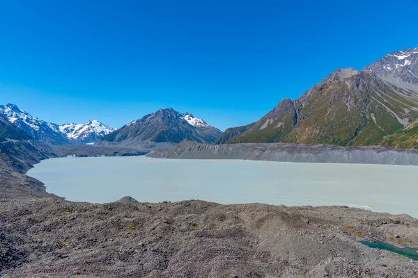 新西兰Aoraki Cook国家公园塔斯曼冰川和塔斯曼湖 — 图库照片