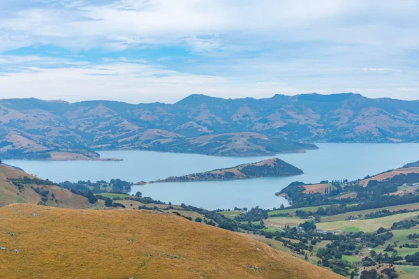 Vista Aérea Paisagem Rural South Island Nova Zelândia — Fotografia de Stock