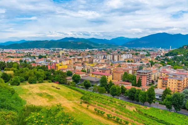 Vista Aérea Cidade Italiana Brescia — Fotografia de Stock