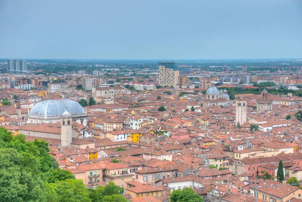 Veduta Aerea Del Centro Brescia Con Palazzo Della Loggia — Foto Stock