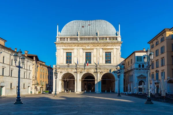 Brescia Com Palazzo Della Loggia Itália — Fotografia de Stock