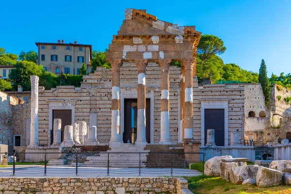 Римские Руины Tempio Capitolino Брешиа Италия — стоковое фото