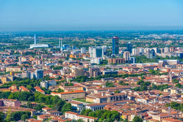 Vista Aérea Cidade Italiana Brescia — Fotografia de Stock