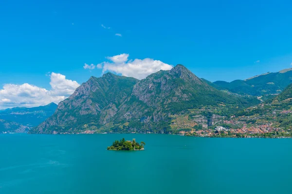 Вид Озеро Изео Острова Изола Италии — стоковое фото