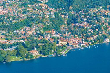 Villa Erba 'nın İtalya' daki Como Gölü 'ndeki hava manzarası