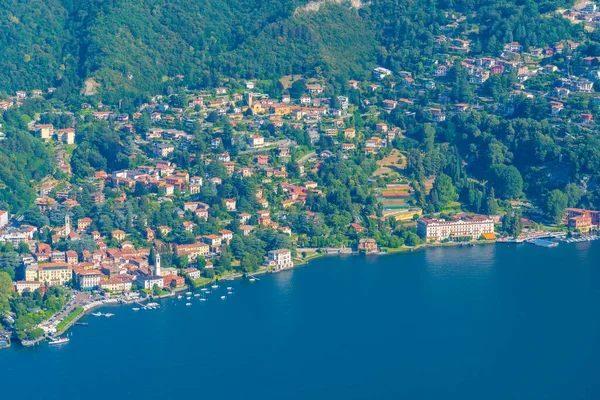 Pemandangan Udara Villa Erba Lake Como Italia — Stok Foto