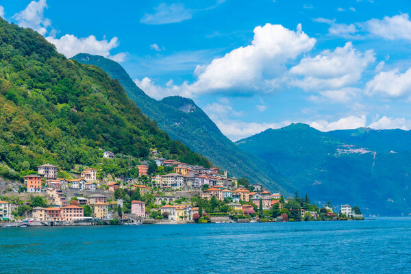 Torriggia village and lake Como in Italy