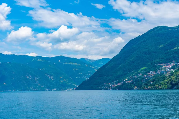 Comer See Von Einer Fähre Aus Gesehen Italien — Stockfoto