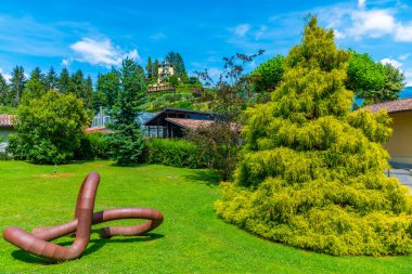 Tremezzo, İtalya 'daki Villa Carlotta' da botanik bahçesi.