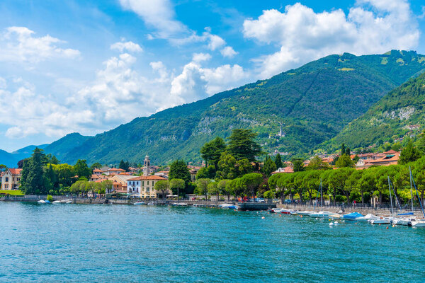 Tremezzo town and lake Como in Italy