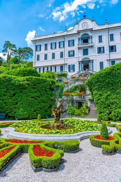 Szökőkút Villa Carlotta Tremezzo Mellett Como Olaszországban — Stock Fotó