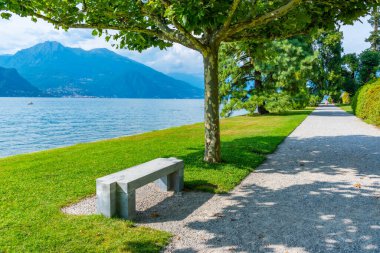 Como Gölü İtalya Bellagio 'daki Villa Melzi' deki Botanik Bahçesinden izlendi