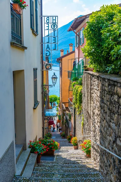 Smal Gata Bellagio Stad Vid Sjön Como Italien — Stockfoto