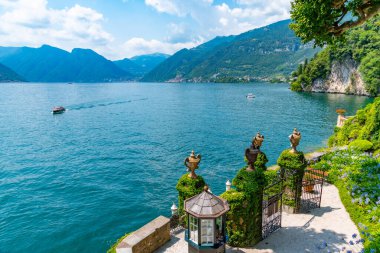 Villa del Balbianello 'daki bahçeler Como Gölü, İtalya