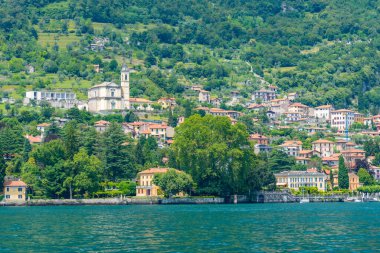 Tremezzo kasabası ve İtalya 'daki Como Gölü