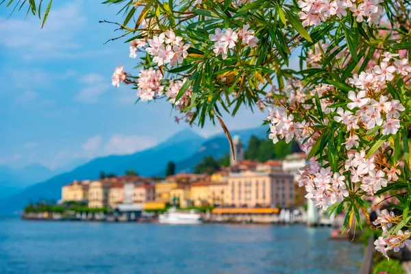 湖コモ湖に位置イタリアの町Bellagioの湖畔の景色 — ストック写真