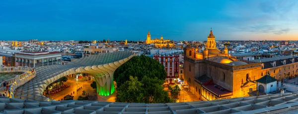Kościoły Sewilli Oglądane Struktury Grzybów Setas Sevilla Spai — Zdjęcie stockowe