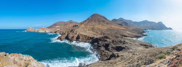 Linia Brzegowa Parku Narodowego Cabo Gata Nijar Spai — Zdjęcie stockowe