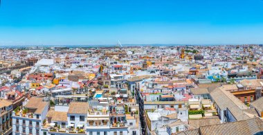 Metropolis Şemsiyesi ve Alamillo Köprüsü ile Sevilla manzarası, Spai
