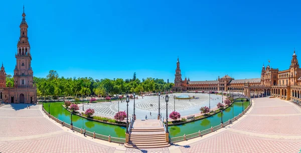Plaza Espana Sevilla Solig Dag Spai — Stockfoto
