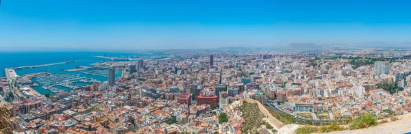 Flygfoto Över Spanska Stad Och Hamn Alicant — Stockfoto