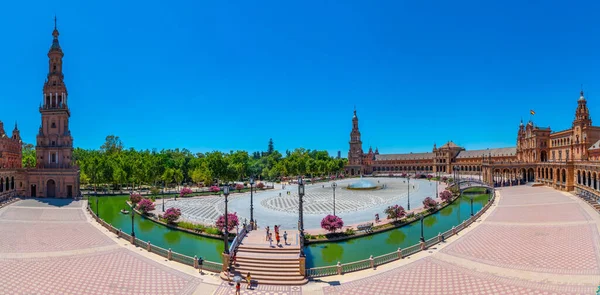 Plaza Espana Seville Během Slunečného Dne Spai — Stock fotografie
