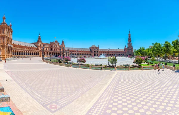Plaza España Sevilla Durante Día Soleado Spai — Foto de Stock