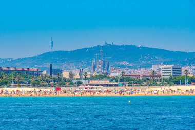 İspanya 'da Barselona' nın deniz manzarası