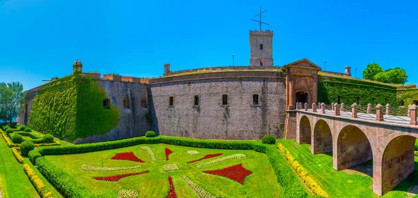 View Montjuic Castle Barcelona Spai — Stock Photo, Image