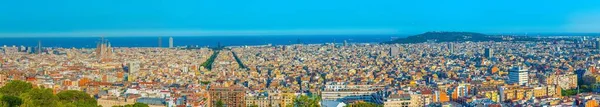 Flygfoto Över Barcelona Från Tibidabo Berget Spai — Stockfoto