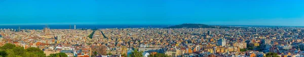 Vista Aérea Barcelona Partir Montanha Tibidabo Spai — Fotografia de Stock