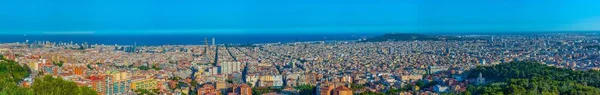 Tibidabo Dağı Ndan Barcelona Nın Havadan Görünüşü Spai — Stok fotoğraf