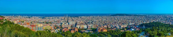 Vue Aérienne Barcelone Montagne Tibidabo Spai — Photo