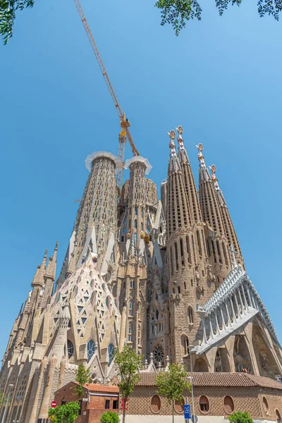 Narozeninová Fasáda Katedrály Sagrada Familia Barceloně Španělsko — Stock fotografie