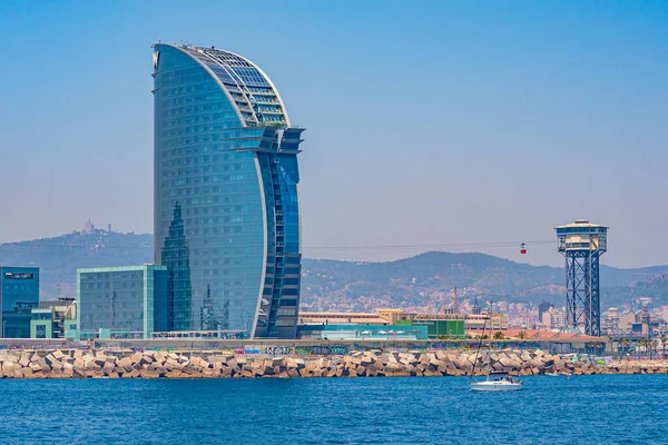 Frente Mar Barcelona Dominado Por Hotel Diseñado Por Ricardo Bofill —  Fotos de Stock