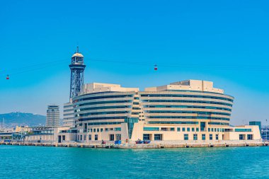 İspanya 'nın Barselona limanındaki Dünya Ticaret Merkezi
