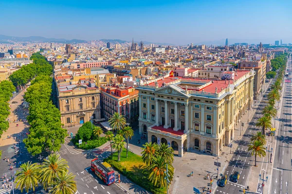 Aerial View Military Government Building Barcelona Spain Stock Image