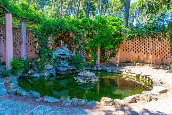 Barcelona Spanya Daki Parc Del Laberint Horta Çeşmesi — Stok fotoğraf