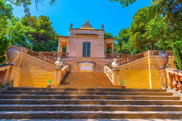 Neoclassical Pavillion Parc Del Laberint Horta Barcelona Spain — Stock Photo, Image