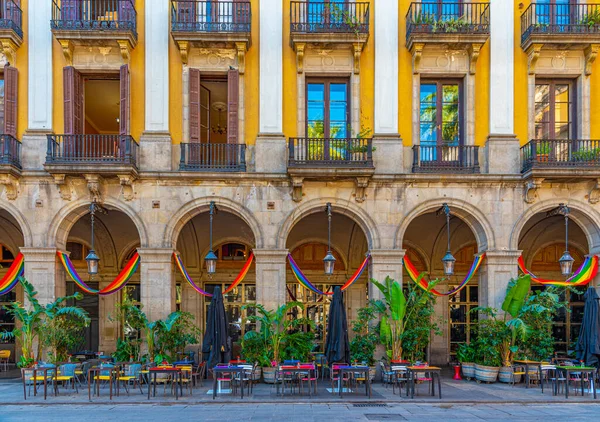 Vista Placa Reial Barcellona Spagna — Foto Stock