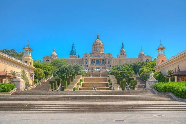 Catalaans Nationaal Kunstmuseum Barcelona Spanje — Stockfoto