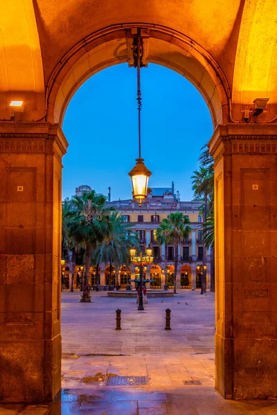 Arcade Placa Reial Barcelonie Hiszpania — Zdjęcie stockowe