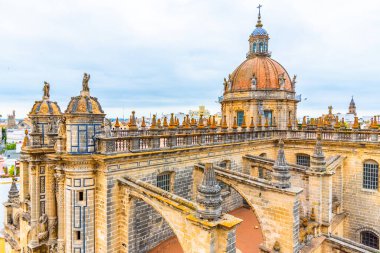 İspanya 'daki Jerez de la Frontera' daki kutsal kurtarıcının hava manzarası.