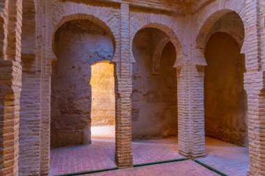 İspanya 'da Jerez de la Frontera' daki Alcazar kalesinde hamam