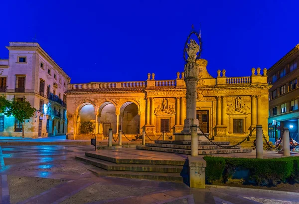 Nachtansicht Der Plaza Asuncion Jerez Frontera Spanien — Stockfoto
