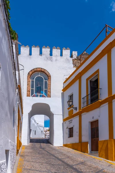 Whitewashed Straat Van Oude Stad Arcos Frontera Een Van Pueblos — Stockfoto